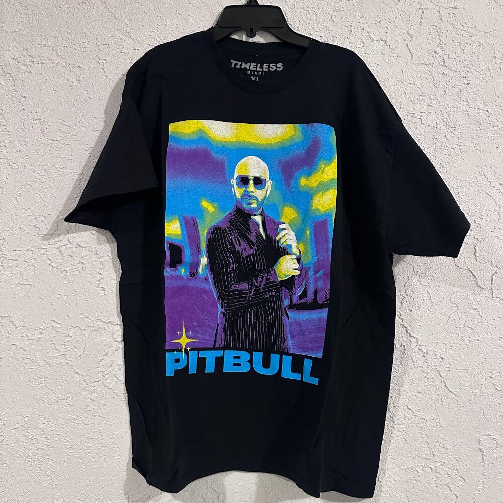 🔥 PITBULL Concert Tee – Unisex XL | Worn Once | Super Cool Graphic 🔥